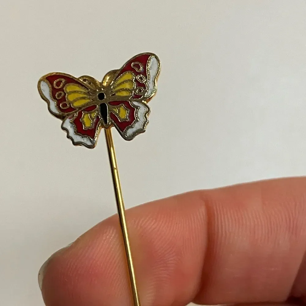 Vintage Gold Butterfly Brooch Pin Retro Nature Inspired Statement Jewelry